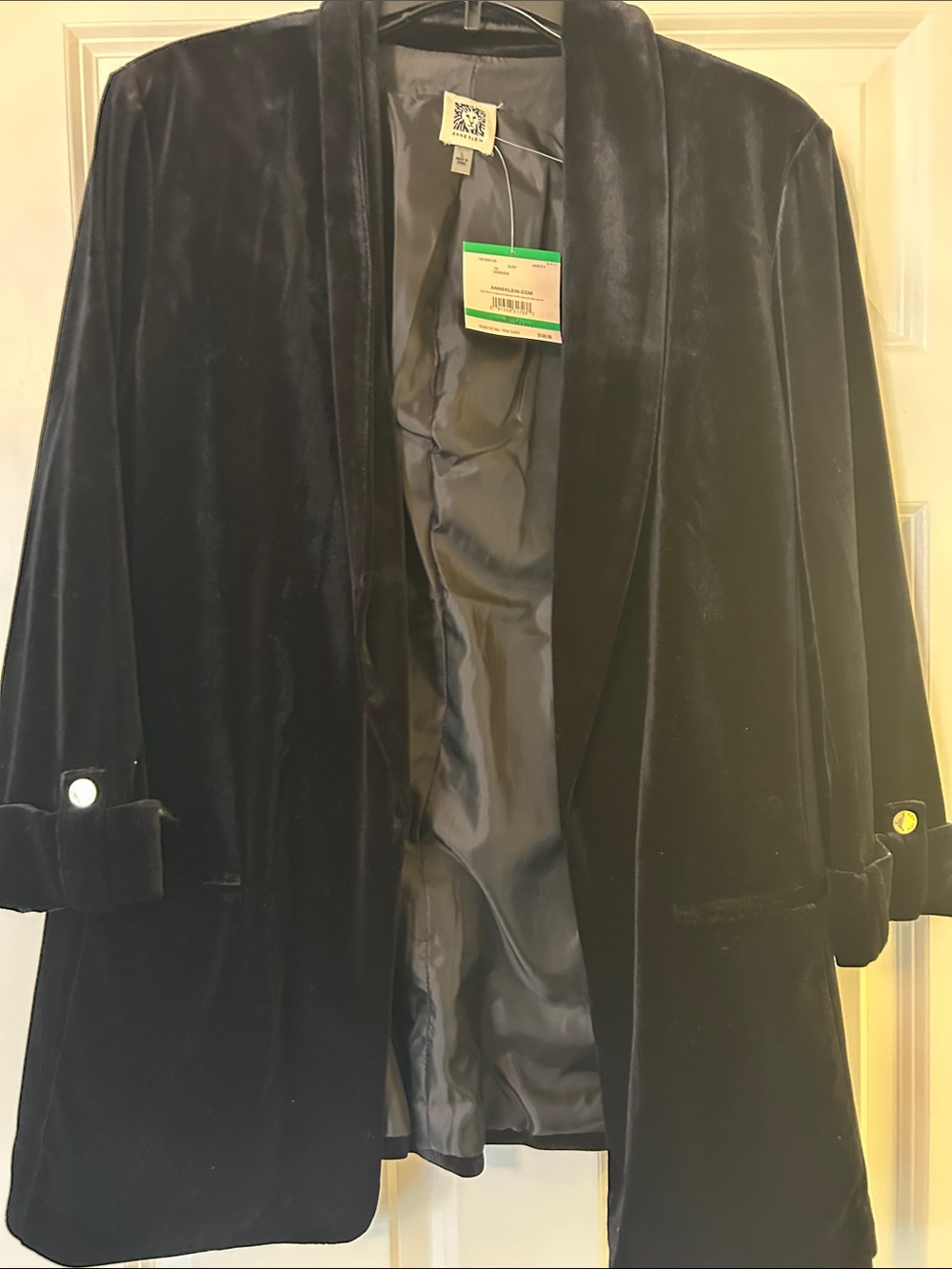 Anne Klein Black Velvet blazer